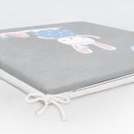 - Frm-4816-Gorsel-5 - Realhomes Gri Zeminde Balonlu Sevimli Tavşan Modern Fermuarlı Sandalye Minderi Realhomes