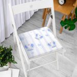 Mavi Sevimli Fil Temalı Modern Fermuarlı Sandalye Minderi Realhomes