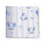 Mavi Sevimli Fil Temalı Modern Fermuarlı Sandalye Minderi Realhomes