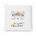 - Frm-4819-Gorsel-4 - Realhomes Beyaz Zeminde Be Wild & Beautiful Temalı Modern Fermuarlı Sandalye Minderi Realhomes