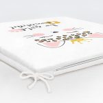 - Frm-4819-Gorsel-5 - Realhomes Beyaz Zeminde Be Wild & Beautiful Temalı Modern Fermuarlı Sandalye Minderi Realhomes