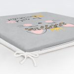 - Frm-4820-Gorsel-5 - Realhomes Gri Zeminde Be Wild & Beautiful Temalı Modern Fermuarlı Sandalye Minderi Realhomes