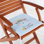 Mavi Zeminde Be Wild & Beautiful Temalı Modern Fermuarlı Sandalye Minderi Realhomes