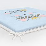 Mavi Zeminde Be Wild & Beautiful Temalı Modern Fermuarlı Sandalye Minderi Realhomes