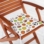 - Frm-4845-Gorsel-1 - Realhomes Realhomes Spor Topları Dijital Baskılı Modern Sandalye Minderi Realhomes