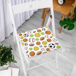 - Frm-4845-Gorsel-2 - Realhomes Realhomes Spor Topları Dijital Baskılı Modern Sandalye Minderi Realhomes