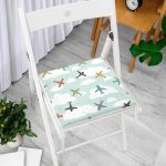 - Frm-4857-Gorsel-2 - Realhomes Realhomes Uçak Desenli Bulutlar Dijital Baskılı Modern Fermuarlı Sandalye Minderi Realhomes