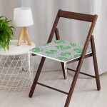 Realhomes Gri Zeminde Yapraklar Dijital Baskılı Modern Sandalye Minderi Realhomes