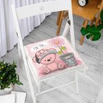 - Frm-831-Gorsel-2 - Realhomes Ayıcık Desenli Dekorati Kare Sandalye Minderi 40x40cm ermuarlı Realhomes