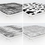 4'lü Geometrik Şekil Tasarımlı Modern Dijital Baskılı Fermuarlı Sandalye Minderi Seti Realhomes