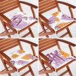 - RealHomes Fermuarlı Sandalye Minderi - Realhomes 4'lü Özel Tasarım Sulu Boya Baskılı Fermuarlı Sandalye Minderi Seti Realhomes