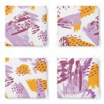 - RealHomes Fermuarlı Sandalye Minderi - Realhomes 4'lü Özel Tasarım Sulu Boya Baskılı Fermuarlı Sandalye Minderi Seti Realhomes