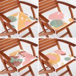 - RealHomes Fermuarlı Sandalye Minderi - Realhomes  4'lü Modern Yağlı Boya Baskılı Fermuarlı Sandalye Minderi Seti Realhomes