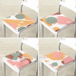 - RealHomes Fermuarlı Sandalye Minderi - Realhomes  4'lü Modern Yağlı Boya Baskılı Fermuarlı Sandalye Minderi Seti Realhomes