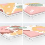 - RealHomes Fermuarlı Sandalye Minderi - Realhomes  4'lü Modern Yağlı Boya Baskılı Fermuarlı Sandalye Minderi Seti Realhomes