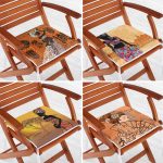 - RealHomes Fermuarlı Sandalye Minderi - Realhomes 4'lü Etnik Afrika Women Desenli Fermuarlı Sandalye Minderi Seti Realhomes