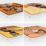 - RealHomes Fermuarlı Sandalye Minderi - Realhomes 4'lü Etnik Afrika Women Desenli Fermuarlı Sandalye Minderi Seti Realhomes
