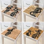 - RealHomes Fermuarlı Sandalye Minderi - Realhomes 4'lü Damask Desenli Arap Kız Tasarımlı Fermuarlı Sandalye Minderi Seti Realhomes