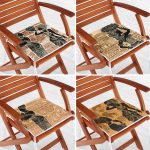 - RealHomes Fermuarlı Sandalye Minderi - Realhomes 4'lü Damask Desenli Arap Kız Tasarımlı Fermuarlı Sandalye Minderi Seti Realhomes