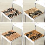 - RealHomes Fermuarlı Sandalye Minderi - Realhomes 4'lü Damask Desenli Arap Kız Tasarımlı Fermuarlı Sandalye Minderi Seti Realhomes