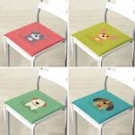 4'lü Sevimli Köpekcikler Fermuarlı Sandalye Minderi Seti Realhomes