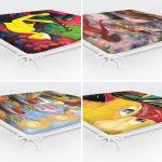 - RealHomes Fermuarlı Sandalye Minderi - Realhomes  4'lü Soyut Sulu Boya Çalışması Tasarımlı Fermuarlı Sandalye Minderi Seti Realhomes