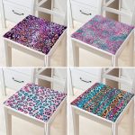 - RealHomes Fermuarlı Sandalye Minderi - Realhomes 4'lü Renkli Leopar Desenli Fermuarlı Sandalye Minderi Seti Realhomes