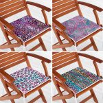 - RealHomes Fermuarlı Sandalye Minderi - Realhomes 4'lü Renkli Leopar Desenli Fermuarlı Sandalye Minderi Seti Realhomes