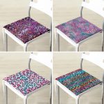 - RealHomes Fermuarlı Sandalye Minderi - Realhomes 4'lü Renkli Leopar Desenli Fermuarlı Sandalye Minderi Seti Realhomes