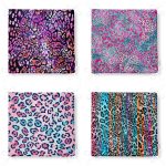 - RealHomes Fermuarlı Sandalye Minderi - Realhomes 4'lü Renkli Leopar Desenli Fermuarlı Sandalye Minderi Seti Realhomes