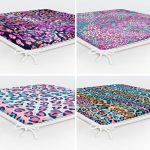 - RealHomes Fermuarlı Sandalye Minderi - Realhomes 4'lü Renkli Leopar Desenli Fermuarlı Sandalye Minderi Seti Realhomes