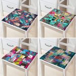 - RealHomes Fermuarlı Sandalye Minderi - Realhomes  4'lü Geometrik Şekil Desenli Modern Fermuarlı Sandalye Minderi Seti Realhomes