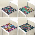 - RealHomes Fermuarlı Sandalye Minderi - Realhomes  4'lü Geometrik Şekil Desenli Modern Fermuarlı Sandalye Minderi Seti Realhomes