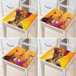 - RealHomes Fermuarlı Sandalye Minderi - Realhomes 4'lü Afrika Bayan Motifli Fermuarlı Sandalye Minderi Seti Realhomes