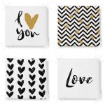 4'lü I Love You  Fermuarlı Sandalye Minderi Seti Realhomes