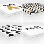 4'lü I Love You  Fermuarlı Sandalye Minderi Seti Realhomes