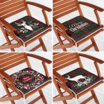 - RealHomes Fermuarlı Sandalye Minderi - Realhomes  4'lü Ekose Zeminli Yılbaşı Desenli Fermuarlı Sandalye Minderi Seti Realhomes