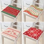 - RealHomes Fermuarlı Sandalye Minderi - Realhomes 4'lü Merry Christmas Temalı Konsept Fermuarlı Sandalye Minderi Seti Realhomes