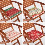 - RealHomes Fermuarlı Sandalye Minderi - Realhomes 4'lü Merry Christmas Temalı Konsept Fermuarlı Sandalye Minderi Seti Realhomes