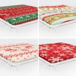 - RealHomes Fermuarlı Sandalye Minderi - Realhomes 4'lü Merry Christmas Temalı Konsept Fermuarlı Sandalye Minderi Seti Realhomes