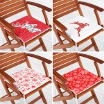 - RealHomes Fermuarlı Sandalye Minderi - Realhomes  4'lü Kırmızı Beyaz Yılbaşı Geyik ve Kar Taneleri Fermuarlı Sandalye Minderi Seti Realhomes