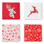 - RealHomes Fermuarlı Sandalye Minderi - Realhomes  4'lü Kırmızı Beyaz Yılbaşı Geyik ve Kar Taneleri Fermuarlı Sandalye Minderi Seti Realhomes