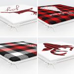 4'lü Yılbaşı Temalı Ekoseli Fermuarlı Sandalye Minderi Seti Realhomes