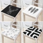 - RealHomes Fermuarlı Sandalye Minderi - Realhomes  4'lü Siyah Beyaz Renkli Fermuarlı Sandalye Minderi Seti Realhomes