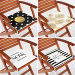 - RealHomes Fermuarlı Sandalye Minderi - Realhomes  4'lü Altın Varaklı Modern Konseptli Fermuarlı Sandalye Minderi Seti Realhomes