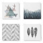 - RealHomes Fermuarlı Sandalye Minderi - Realhomes  4'lü Dijital Baskılı Dekoratif Fermuarlı Sandalye Minderi Seti Realhomes