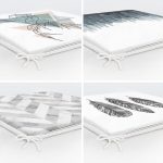 - RealHomes Fermuarlı Sandalye Minderi - Realhomes  4'lü Dijital Baskılı Dekoratif Fermuarlı Sandalye Minderi Seti Realhomes