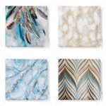 4'lü Dijital Baskılı Dekoratif Fermuarlı Sandalye Minderi Seti Realhomes