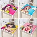 - RealHomes Fermuarlı Sandalye Minderi - Realhomes  4'lü Fashion Girl Konseptli Fermuarlı Sandalye Minderi Seti Realhomes