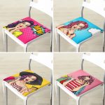 - RealHomes Fermuarlı Sandalye Minderi - Realhomes  4'lü Fashion Girl Konseptli Fermuarlı Sandalye Minderi Seti Realhomes